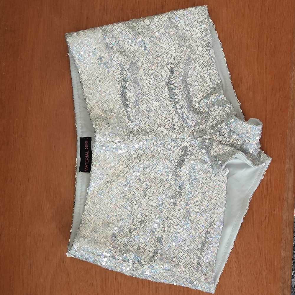 Material Girl Sequin Shorts Hotpants Small